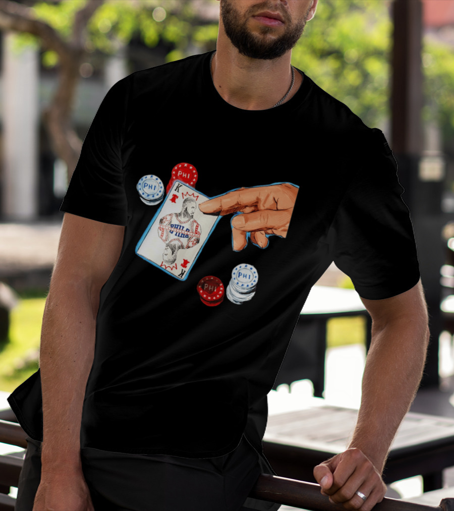 Philadelphia 76ers King Playing Card LeBron James The Last Hand T-Shirt