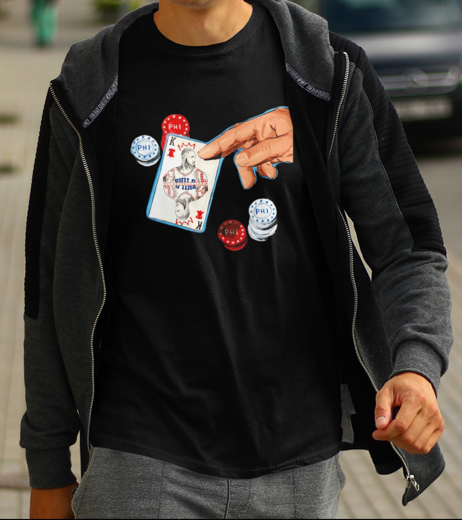 Philadelphia 76ers King Playing Card LeBron James The Last Hand T-Shirt