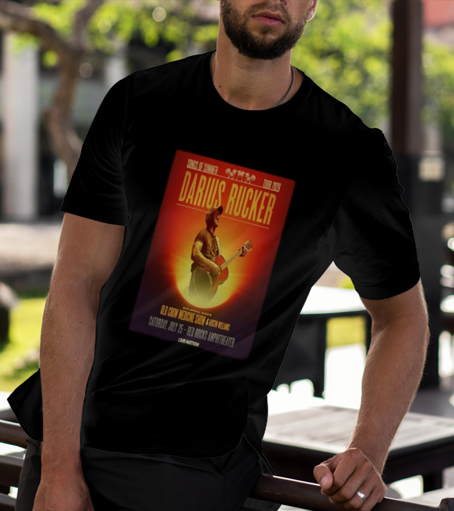 Songs Of Summer Tour 2026 Darius Rucker With Old Crow Medicine Show And Austin Williams Live At Red Rocks Amphitheater July 25 T-Shirt