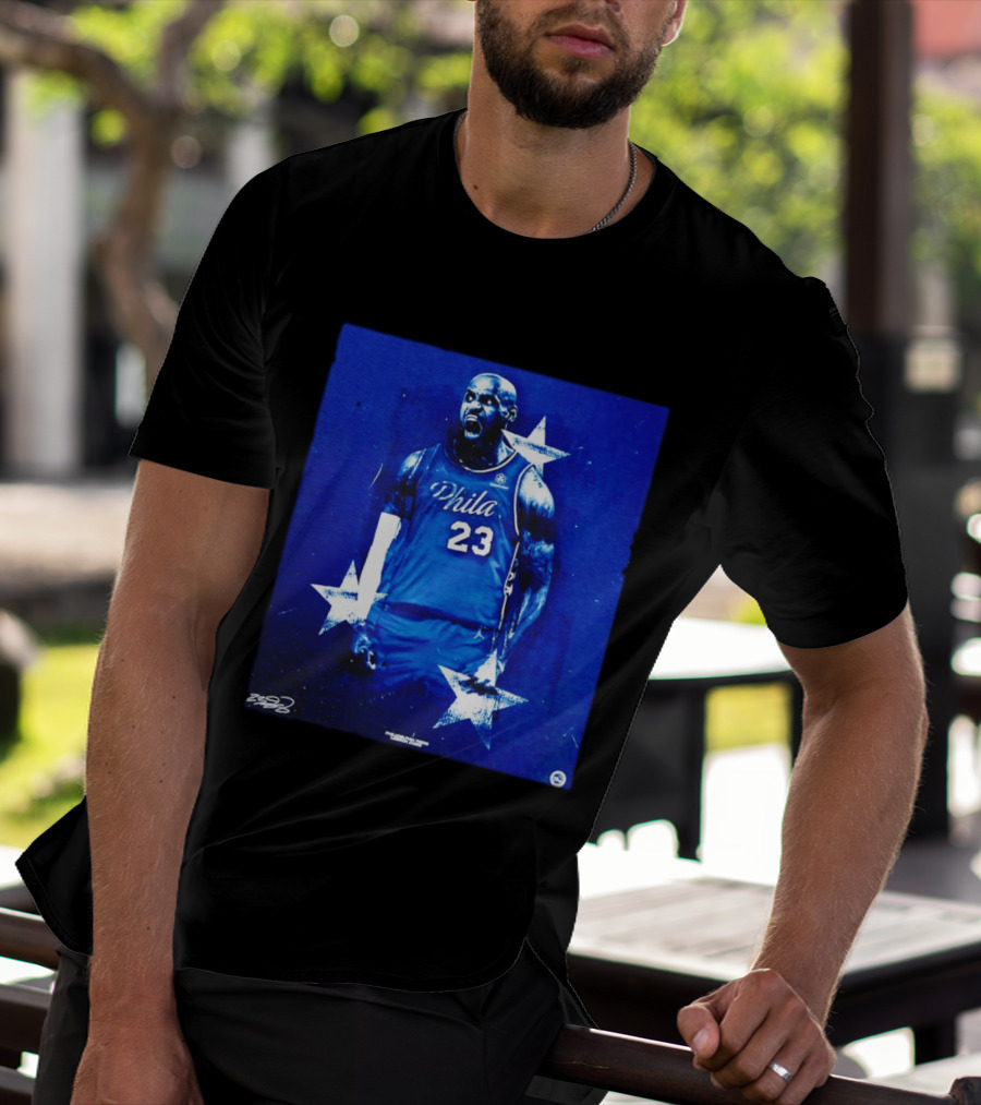 LeBron James Philadelphia 76ers Philly 23 Blue Stars T-Shirt