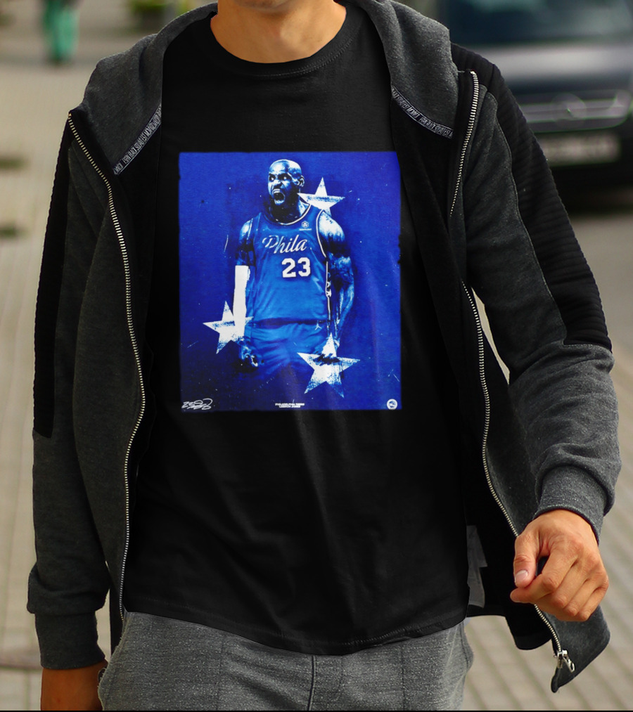 LeBron James Philadelphia 76ers Philly 23 Blue Stars T-Shirt