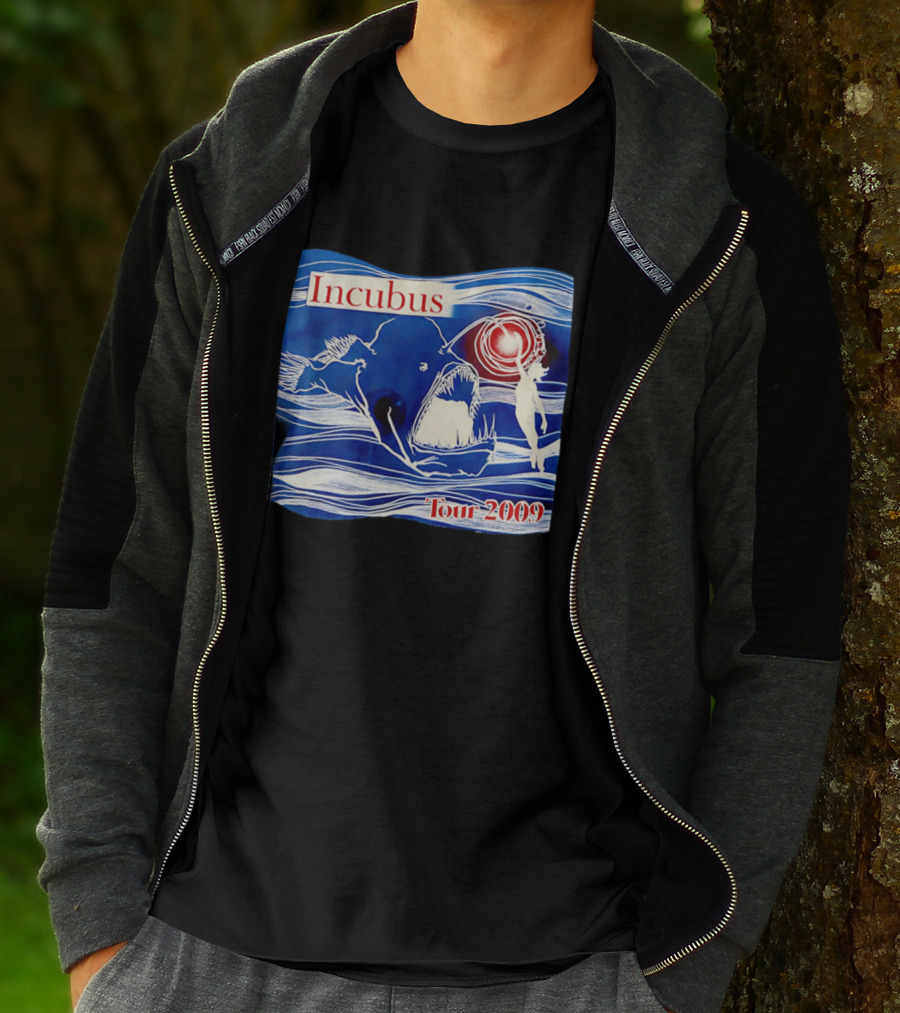 Incubus Tour 2009 Anglerfish Mermaid T-Shirt