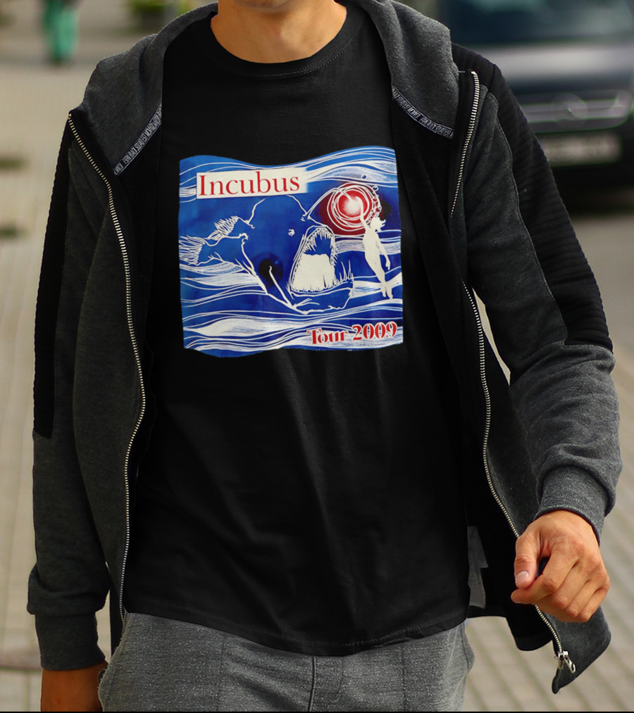 Incubus Tour 2009 Anglerfish Mermaid T-Shirt