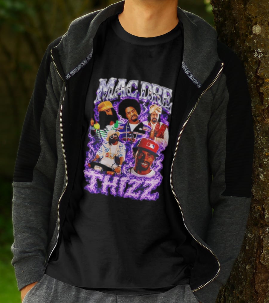 Mac Dre Thizz Collage Purple Rap Music T-Shirt