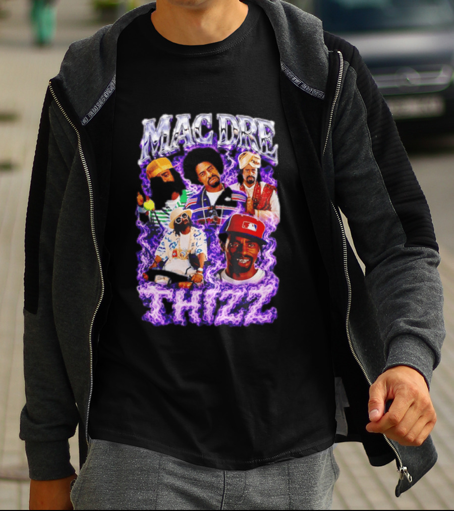Mac Dre Thizz Collage Purple Rap Music T-Shirt