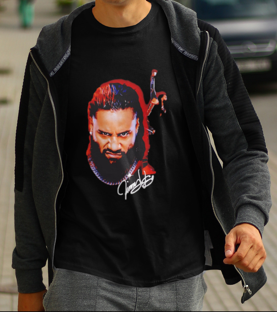 Jimmy Uso Autograph Pointing Sky WWE T-Shirt