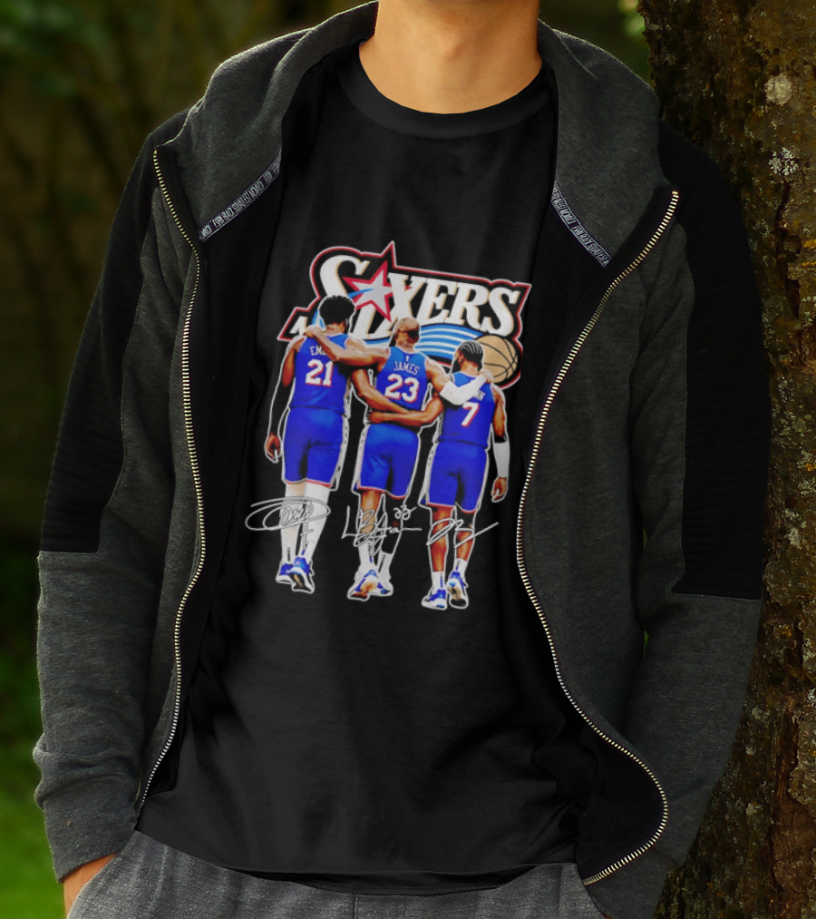 Philadelphia 76ers Embiid James Harden Back To Back Basketball Stars Sixers T-Shirt