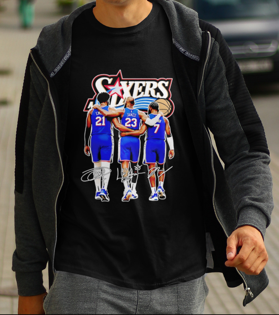Philadelphia 76ers Embiid James Harden Back To Back Basketball Stars Sixers T-Shirt