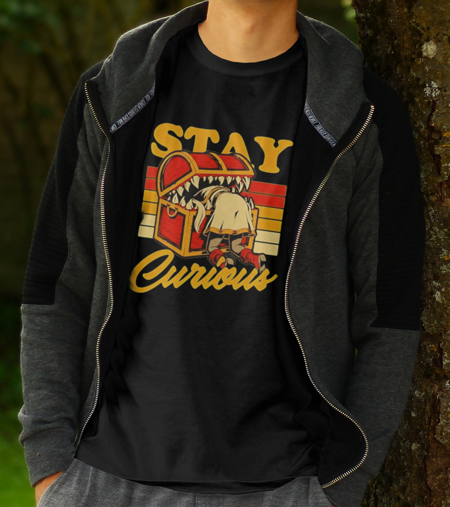 Stay Curious Mimic Dungeons And Dragons Role Playing Game T-Shirt