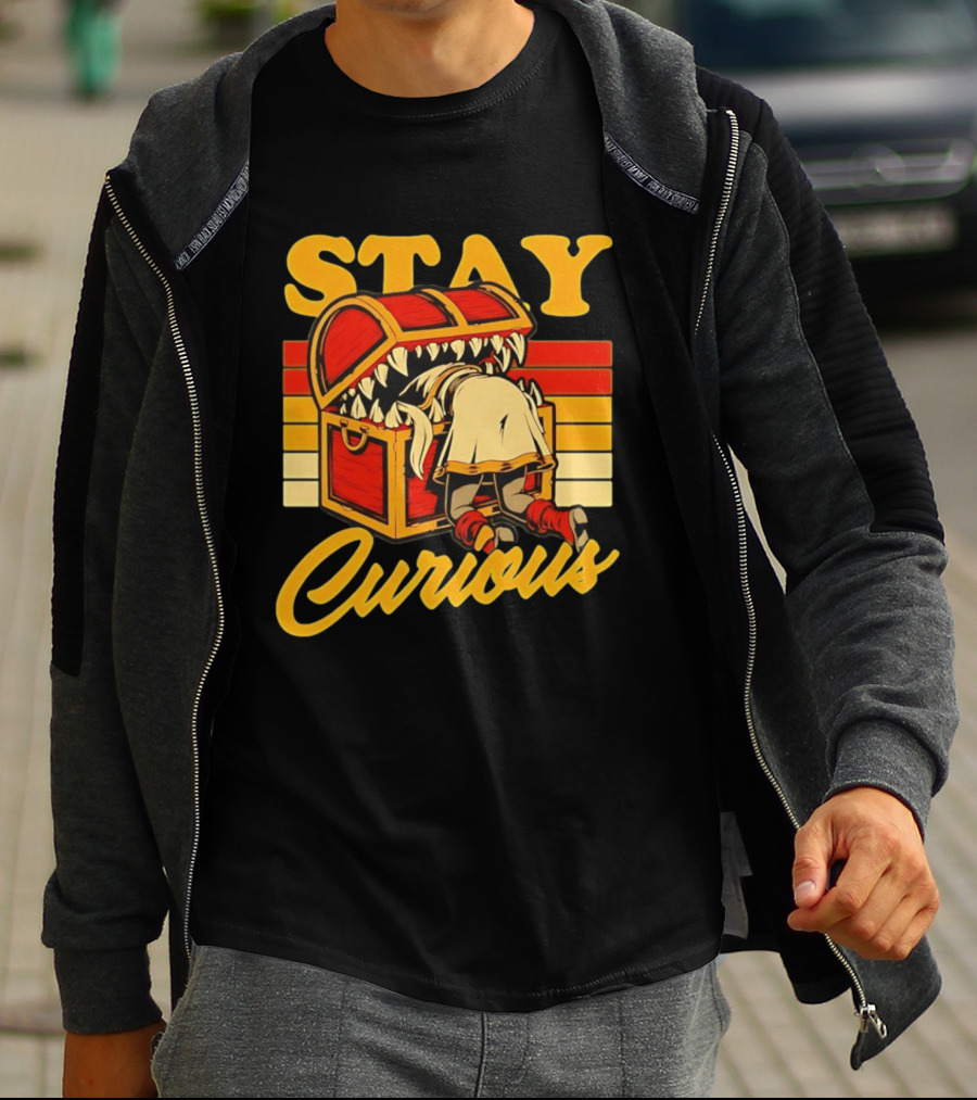 Stay Curious Mimic Dungeons And Dragons Role Playing Game T-Shirt