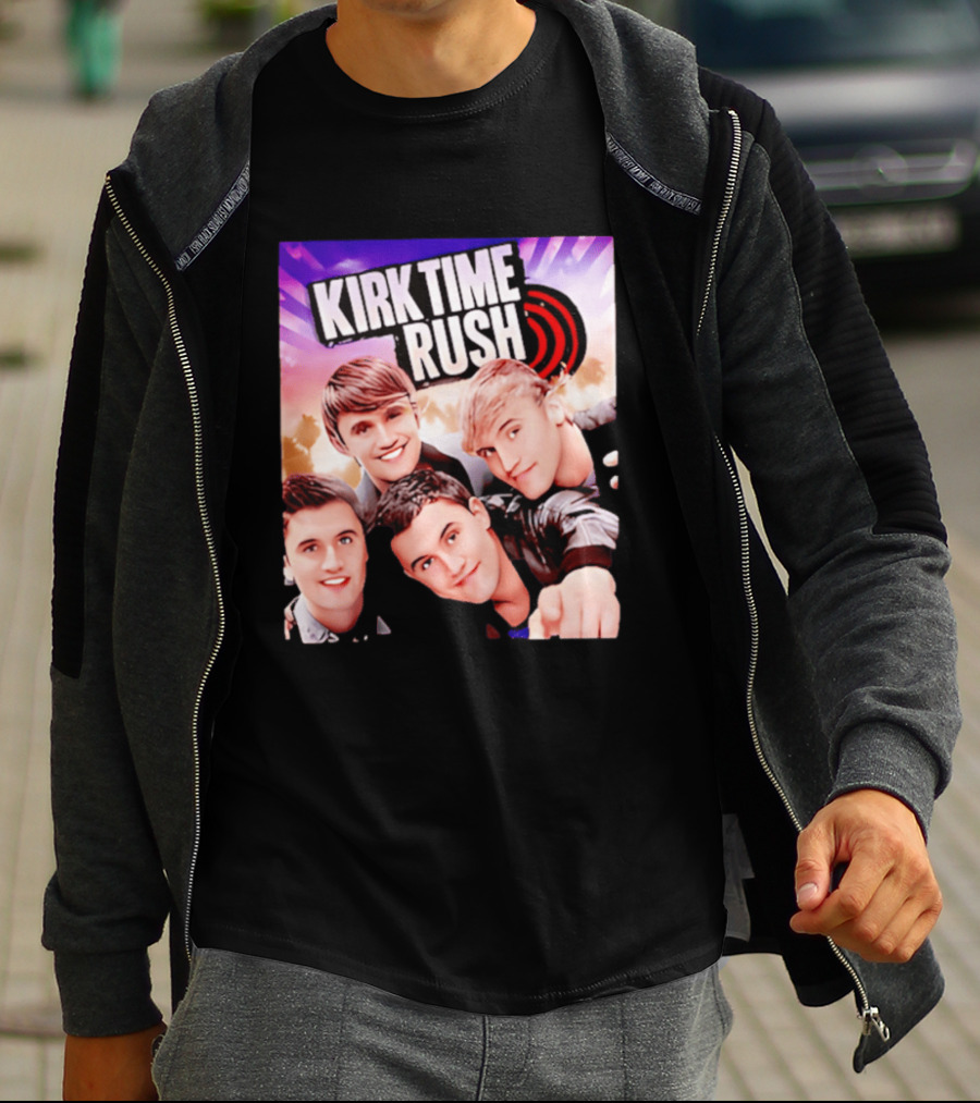 Kirk Time Rush Band Members With Palm Trees T-Shirt