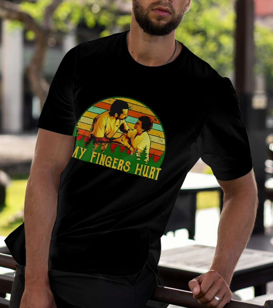 Happy Gilmore My Fingers Hurt Scene Vintage Style Adam Sandler T-Shirt