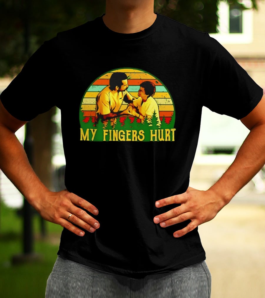 Happy Gilmore My Fingers Hurt Scene Vintage Style Adam Sandler T-Shirt
