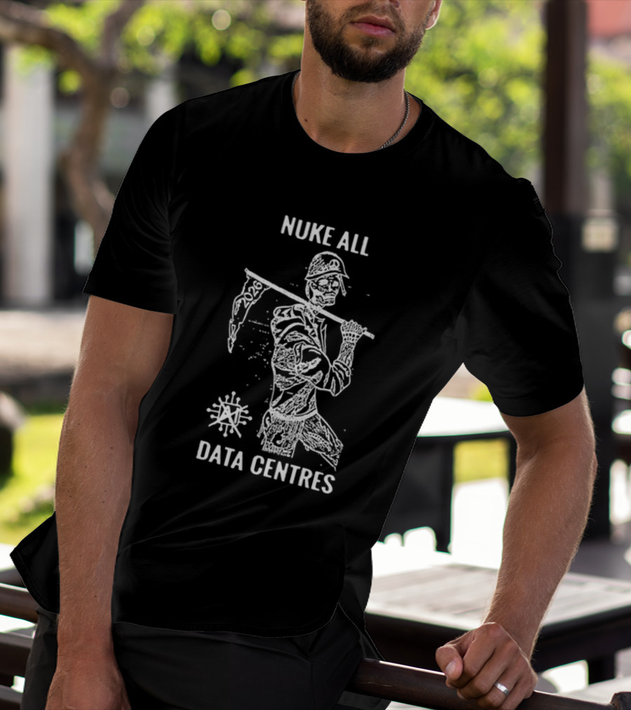 Nuke All Data Centres 2026 AI Skull Soldier Nuclear T-Shirt