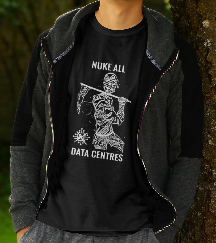 Nuke All Data Centres 2026 AI Skull Soldier Nuclear T-Shirt