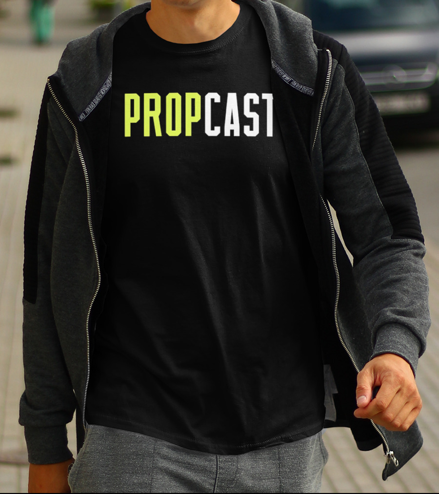 Propcast Podcast Merchandise Yellow And White T-Shirt