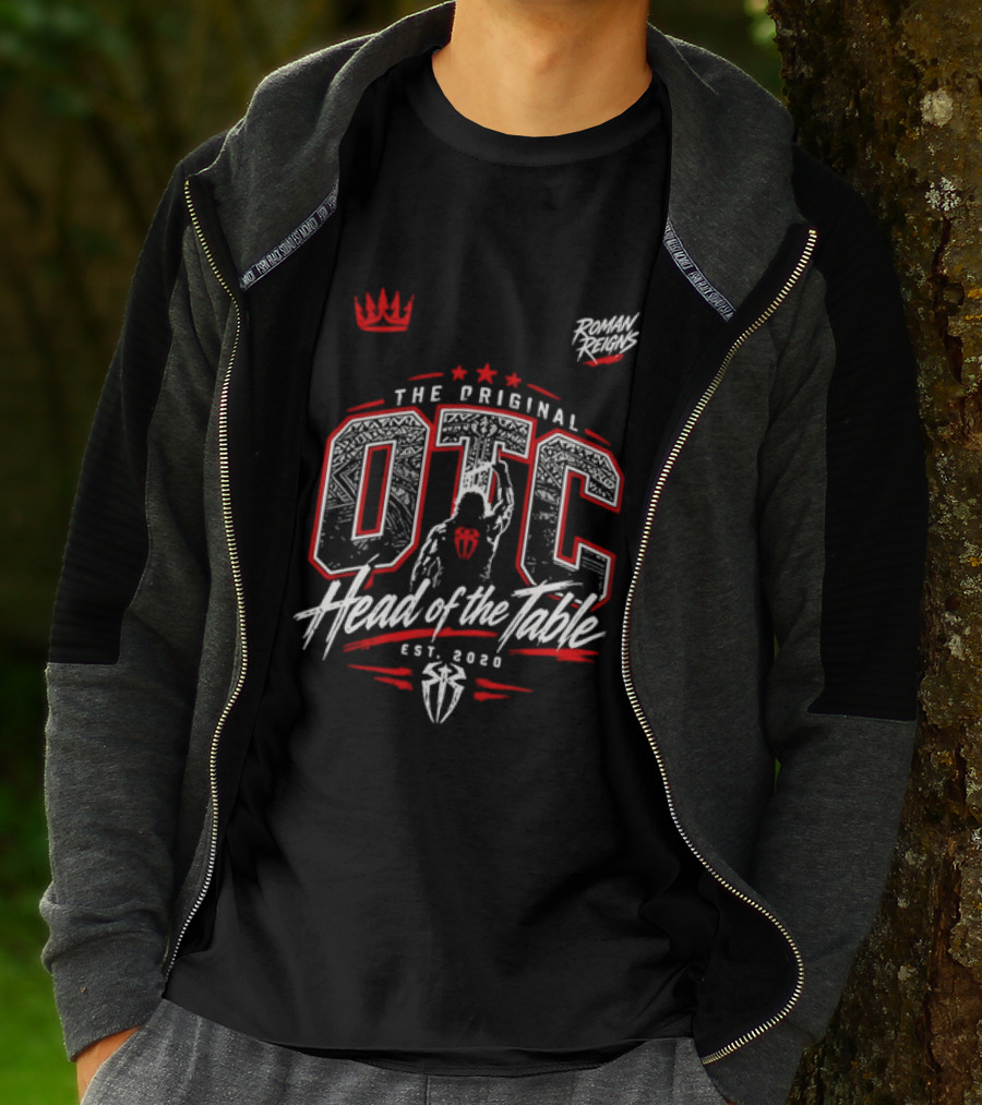 Roman Reigns The Original OTC Head Of The Table EST 2020 Crown Stars T-Shirt