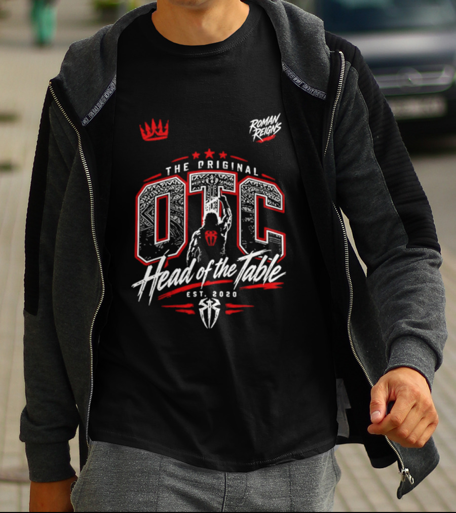 Roman Reigns The Original OTC Head Of The Table EST 2020 Crown Stars T-Shirt