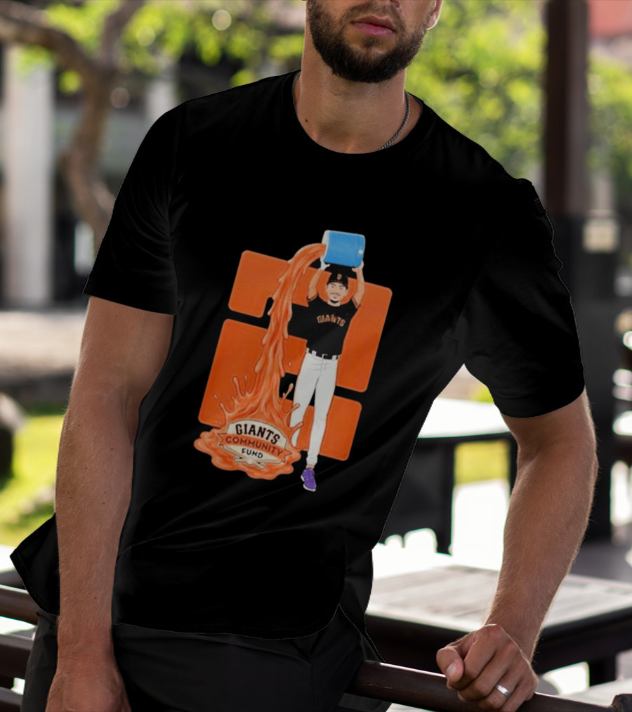 San Francisco Giants Community Fund Player Orange Bucket Splash T-Shirt