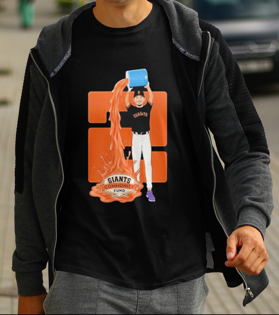 San Francisco Giants Community Fund Player Orange Bucket Splash T-Shirt