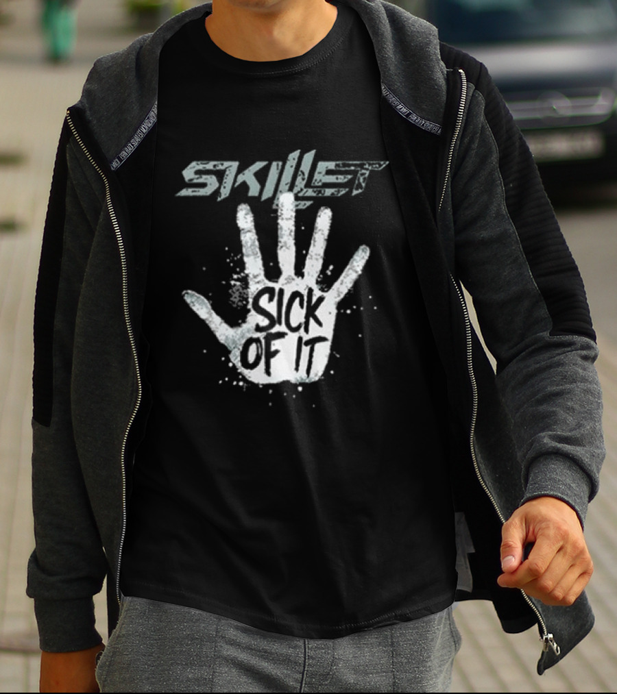 Skillet Sick Of It Comatose 20 Years Still Screaming Tour 2026 Handprint T-Shirt