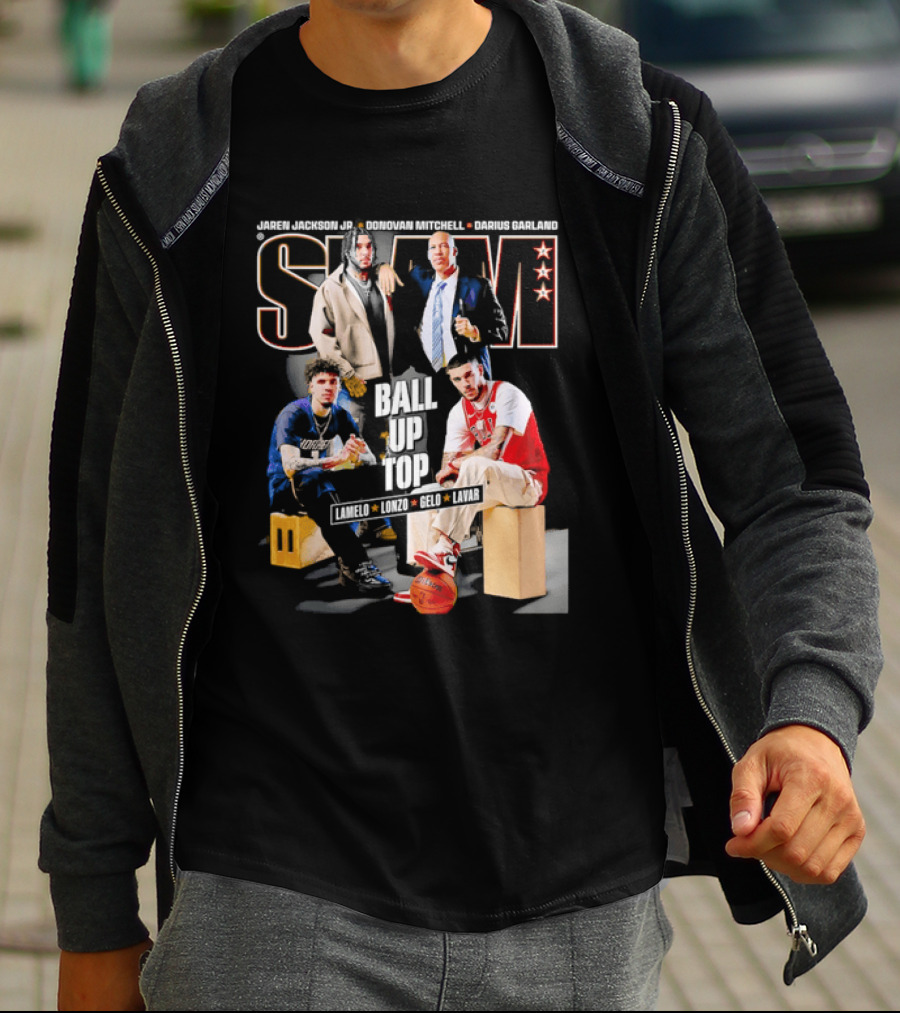 Slam Magazine Ball Up Top LaMelo Lonzo Gelo LaVar Chicago Bulls Legends T-Shirt