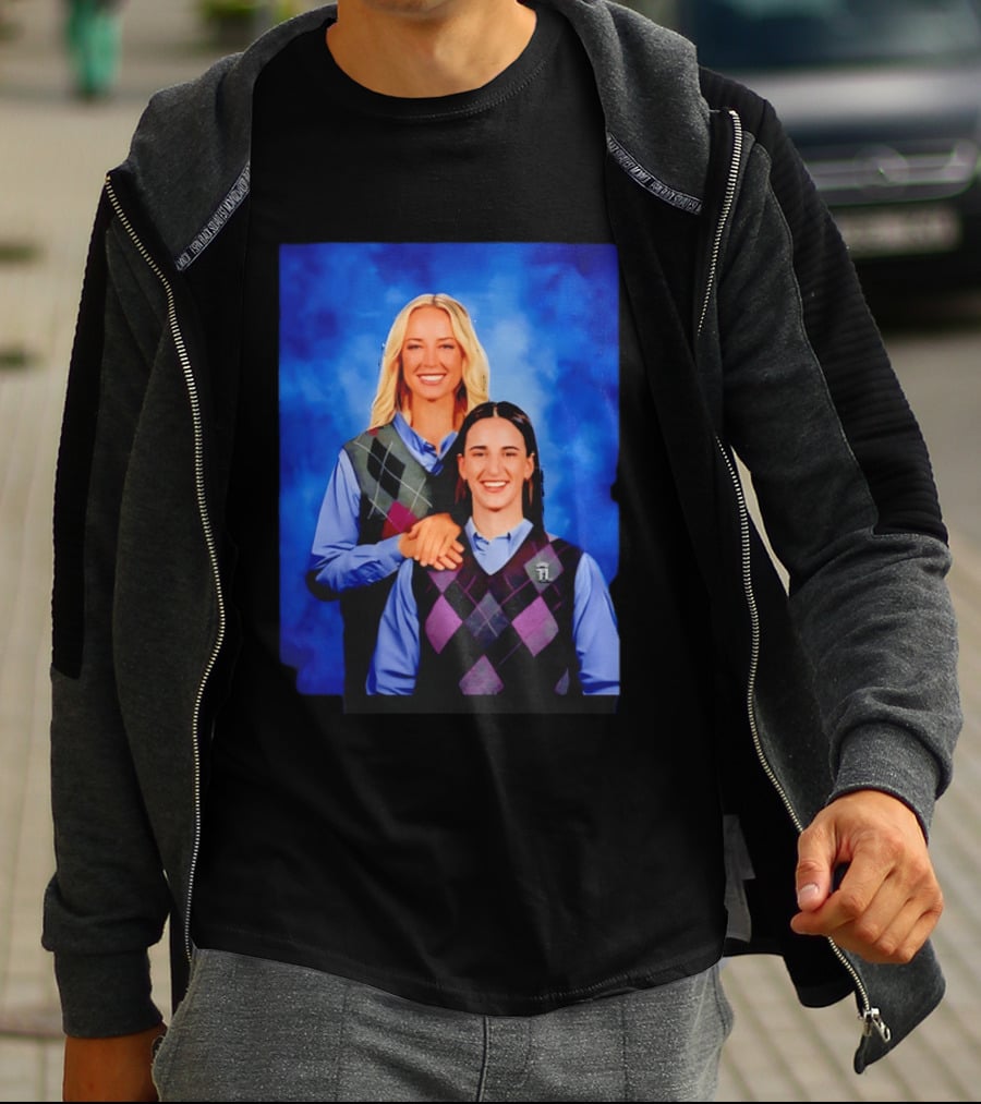 Sophie Cunningham Vs Caitlin Clark Step Brothers Portrait Style Sports Rivalry T-Shirt