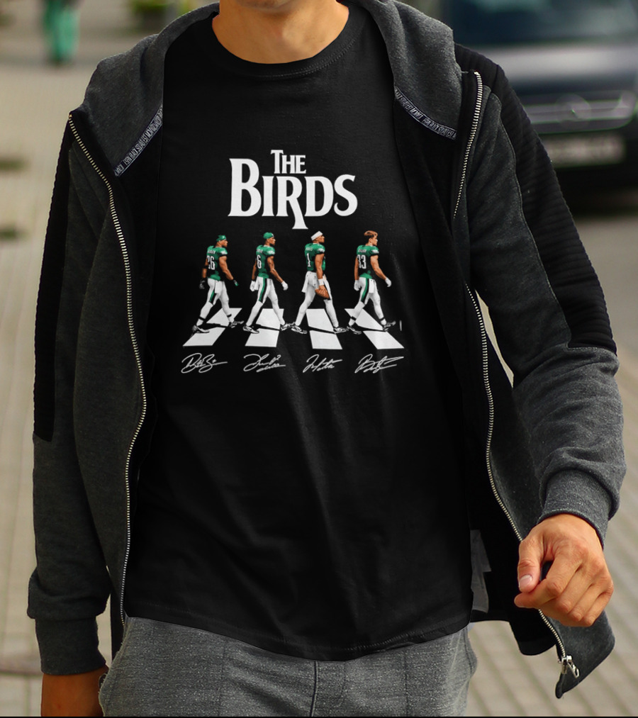 The Birds Philadelphia Eagles Abbey Road Players Signatures T-Shirt