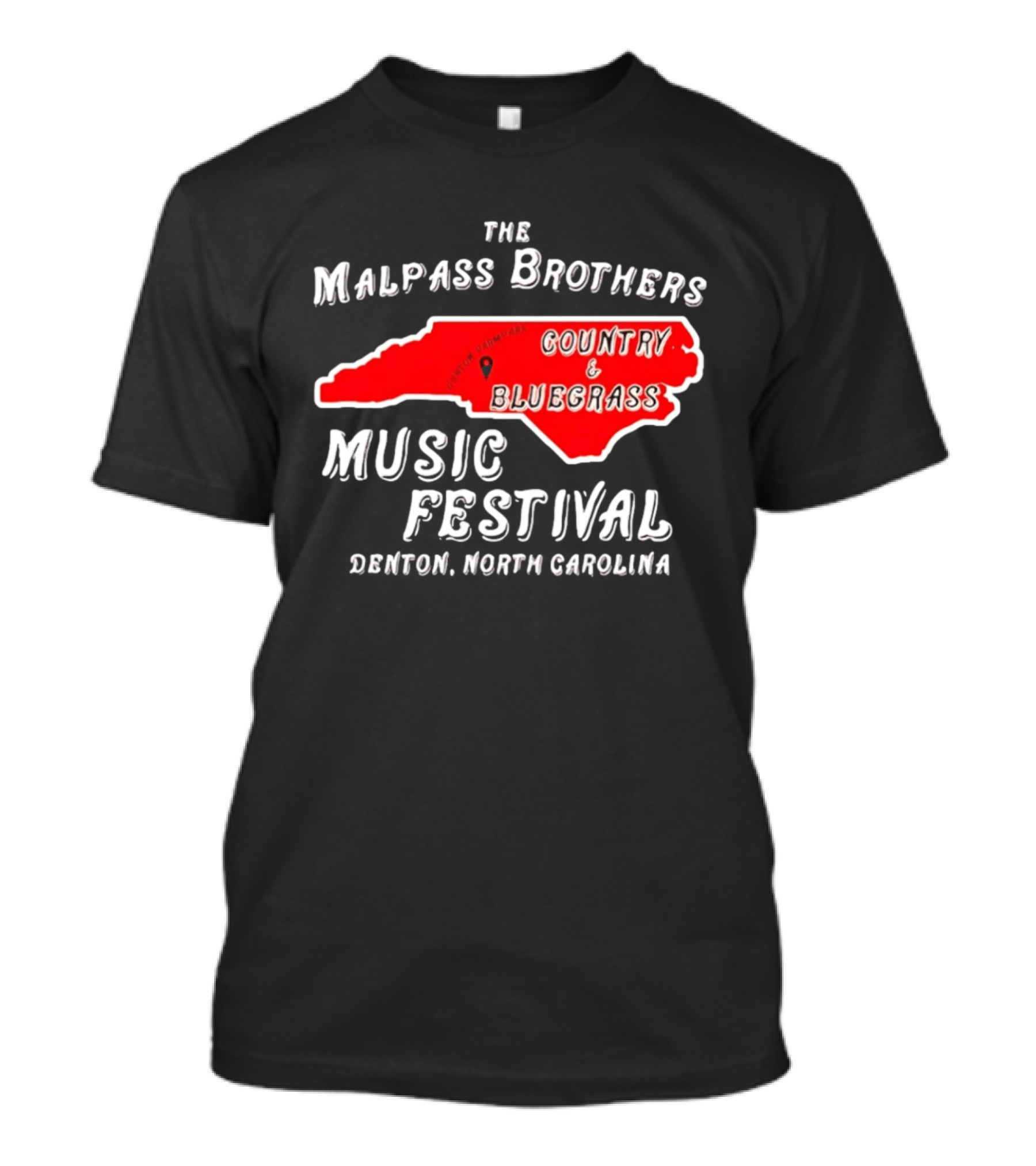 The Malpass Brothers Country Bluegrass Music Festival Denton North Carolina T-Shirt