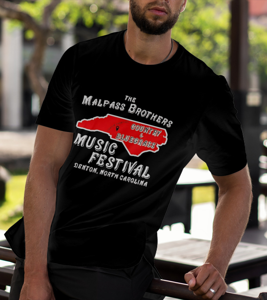 The Malpass Brothers Country Bluegrass Music Festival Denton North Carolina T-Shirt