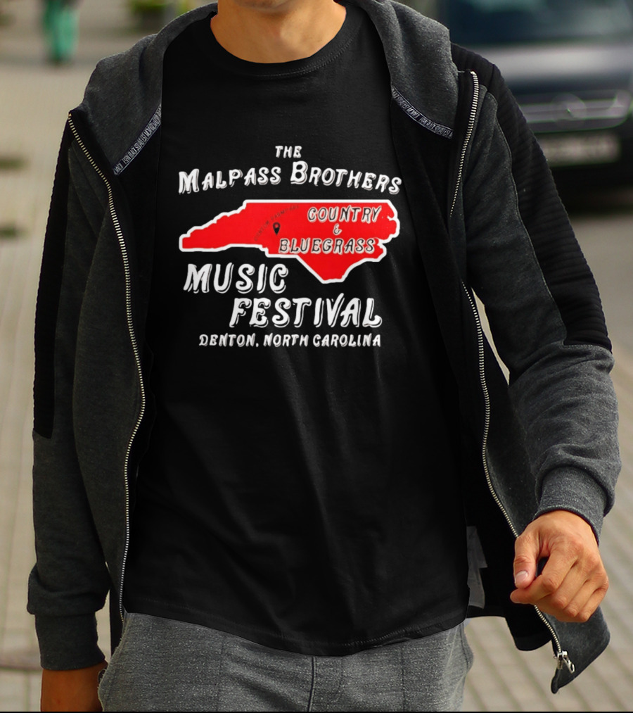 The Malpass Brothers Country Bluegrass Music Festival Denton North Carolina T-Shirt