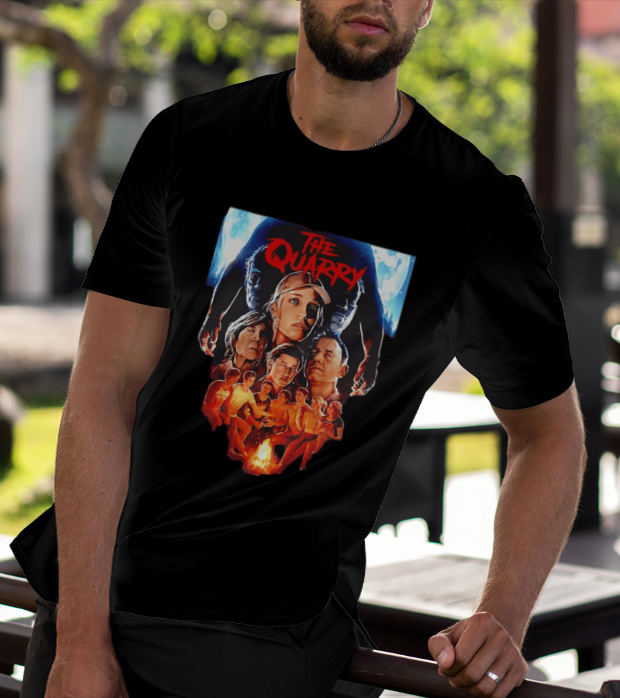 The Quarry Movie Cast Campfire Scene With Moonlit T-Shirt