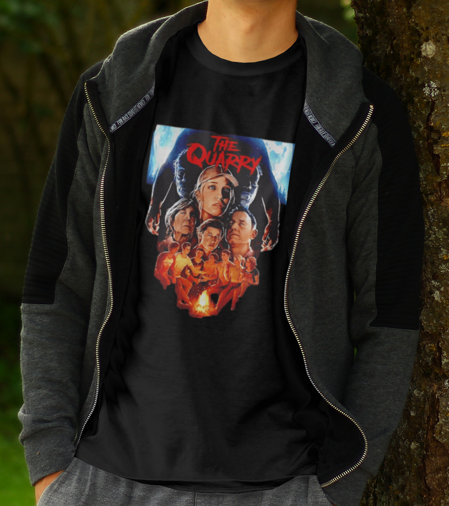 The Quarry Movie Cast Campfire Scene With Moonlit T-Shirt