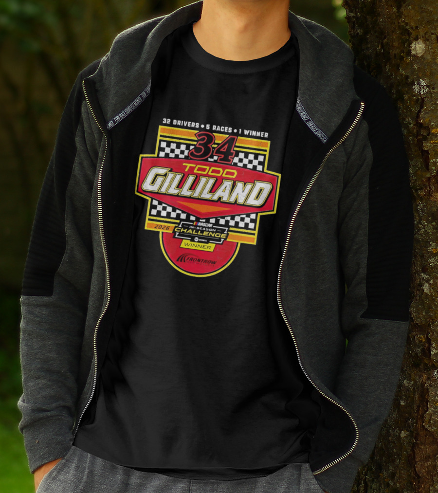 Todd Gilliland 34 Drivers Races Winner 2026 Challenge T-Shirt