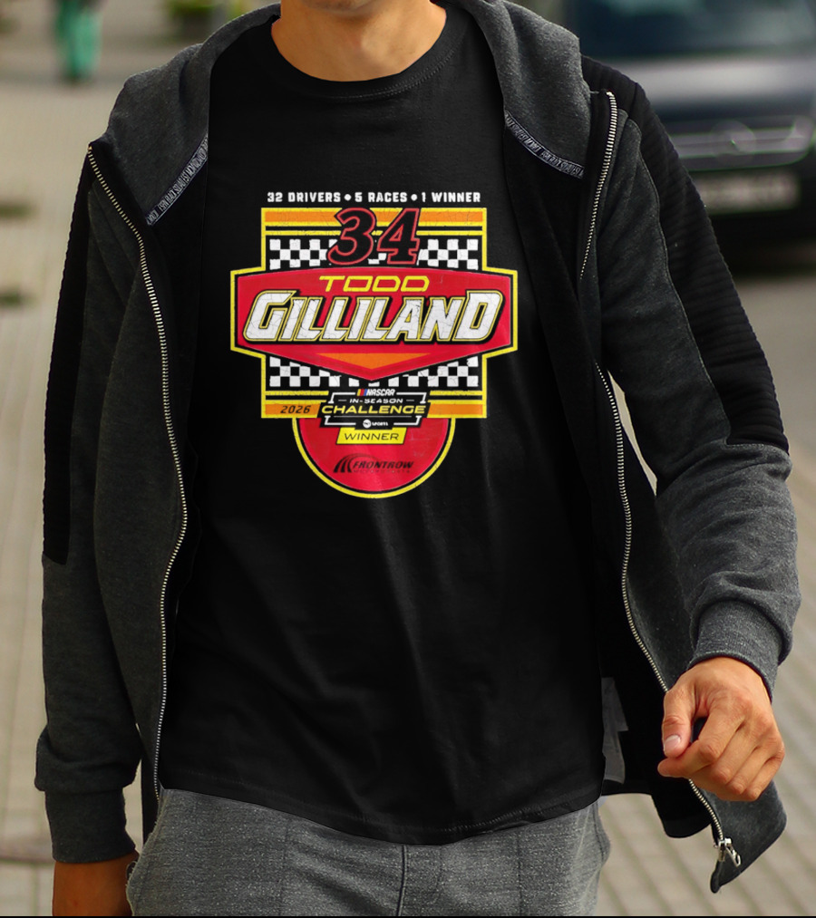 Todd Gilliland 34 Drivers Races Winner 2026 Challenge T-Shirt