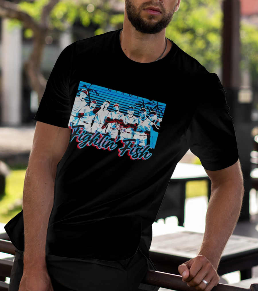 Fightin Fish Miami Marlins Team Lineup T-Shirt