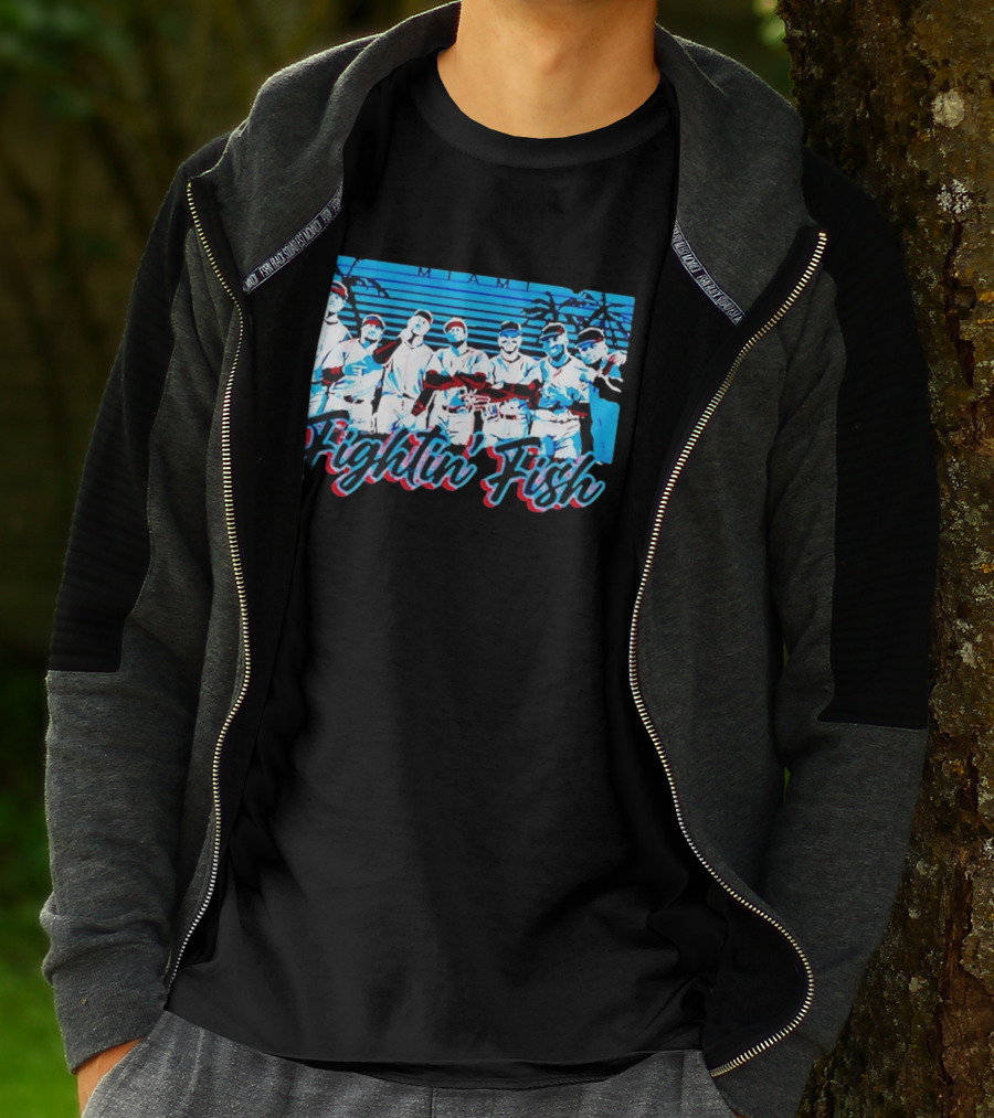 Fightin Fish Miami Marlins Team Lineup T-Shirt