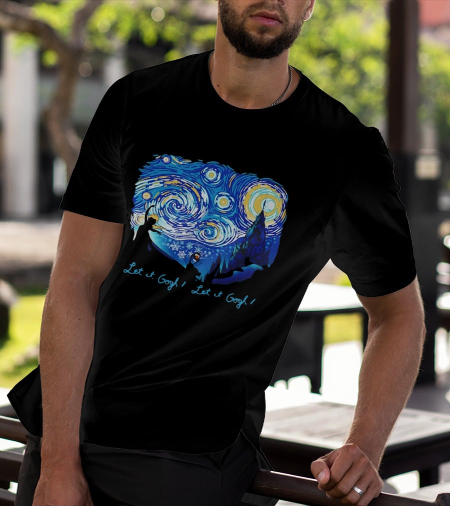 Van Gogh's Starry Night Let It Gogh Frozen T-Shirt