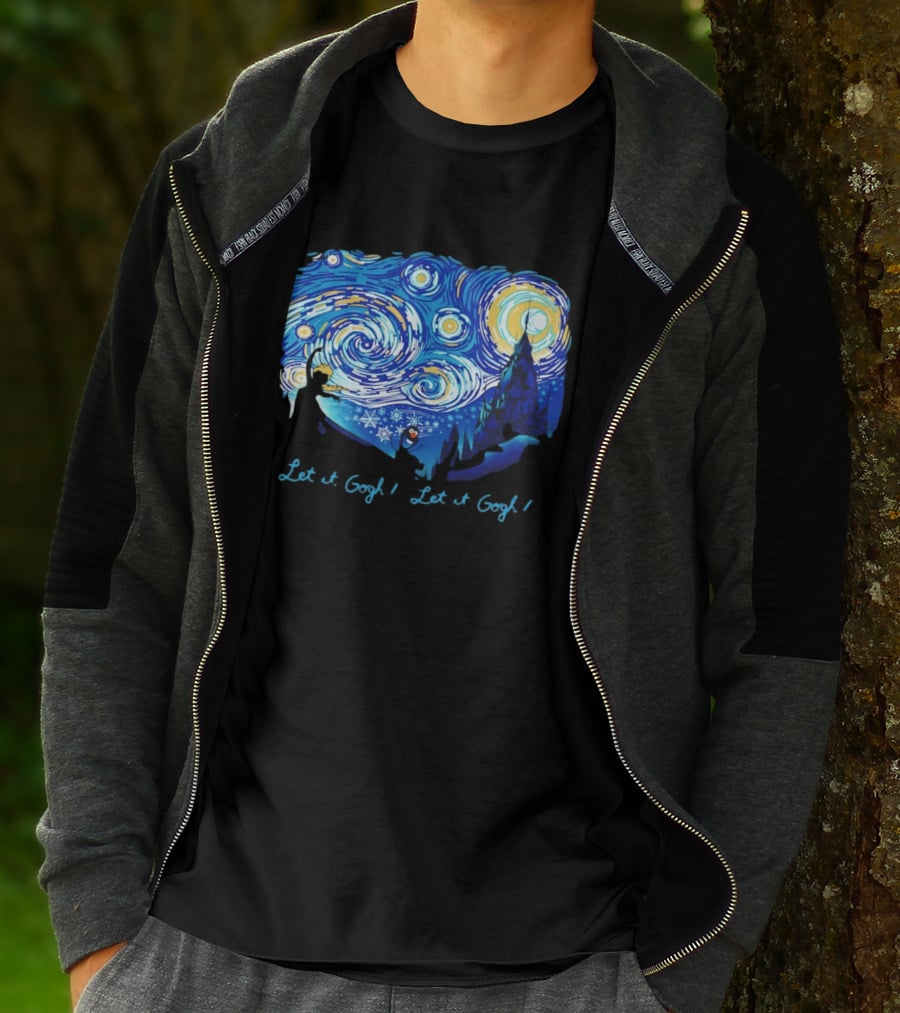 Van Gogh's Starry Night Let It Gogh Frozen T-Shirt