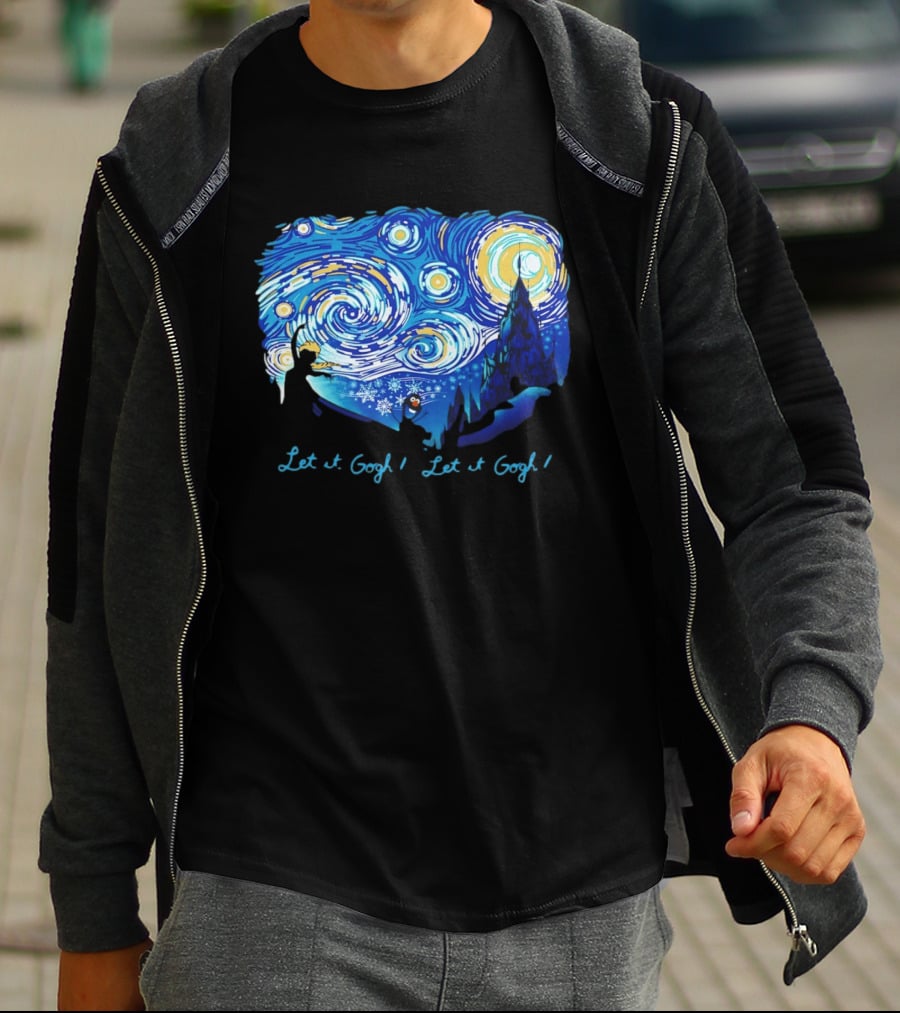 Van Gogh's Starry Night Let It Gogh Frozen T-Shirt