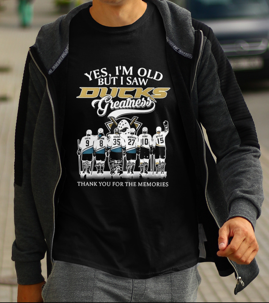 Yes I'm Old But I Saw Ducks Greatness Thank You For The Memories T-Shirt