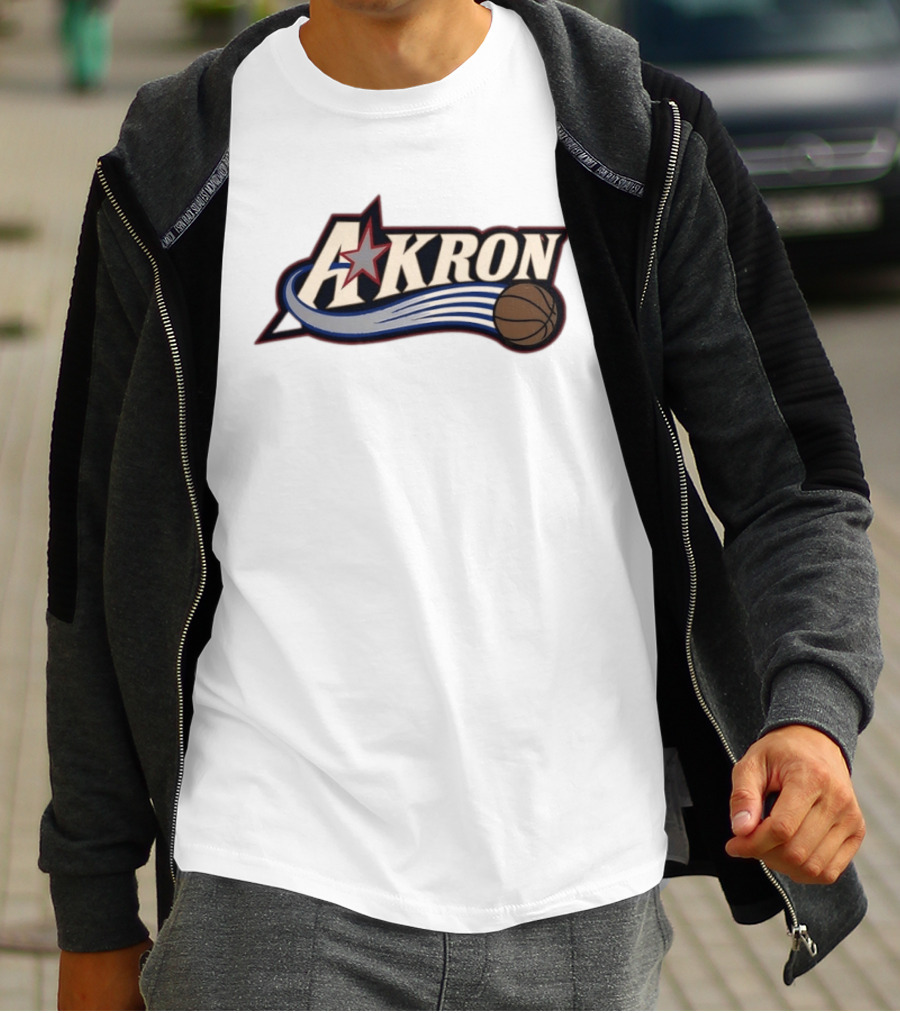 Akron Zips University Of Akron Philadelphia 76ers Basketball Star T-Shirt
