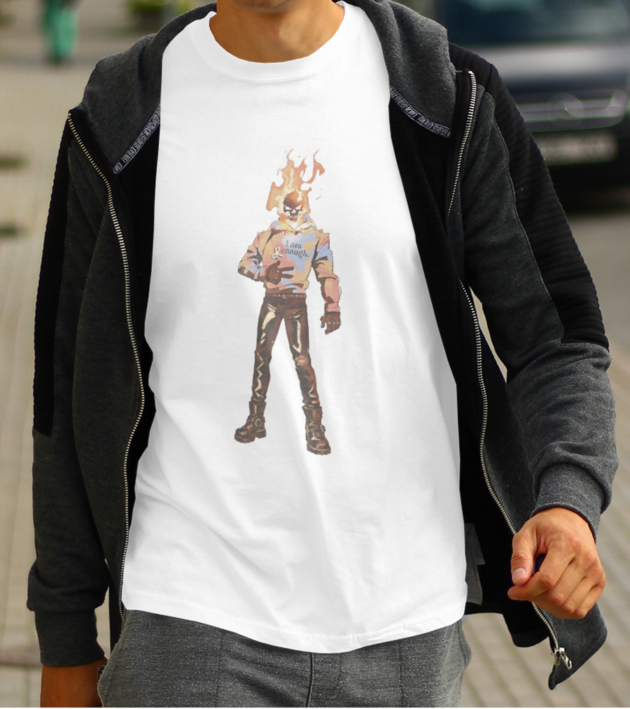 I Am Kenough Ghost Rider Ryan Gosling Hellfire Flame Skull T-Shirt