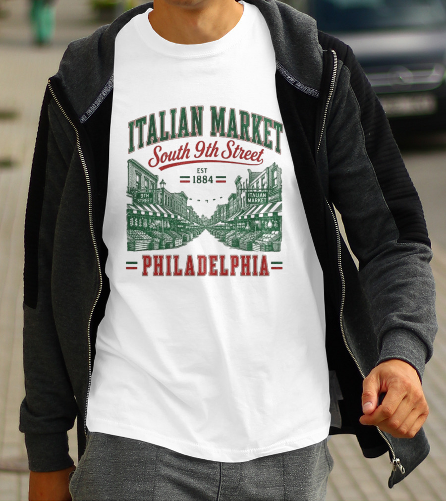 Italian Market South 9th Street Philadelphia Est 1884 T-Shirt