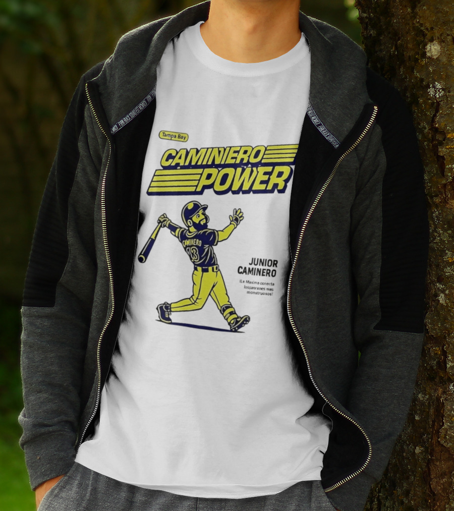 Junior Caminero Tampa Bay Caminero Power Baseball 13 T-Shirt