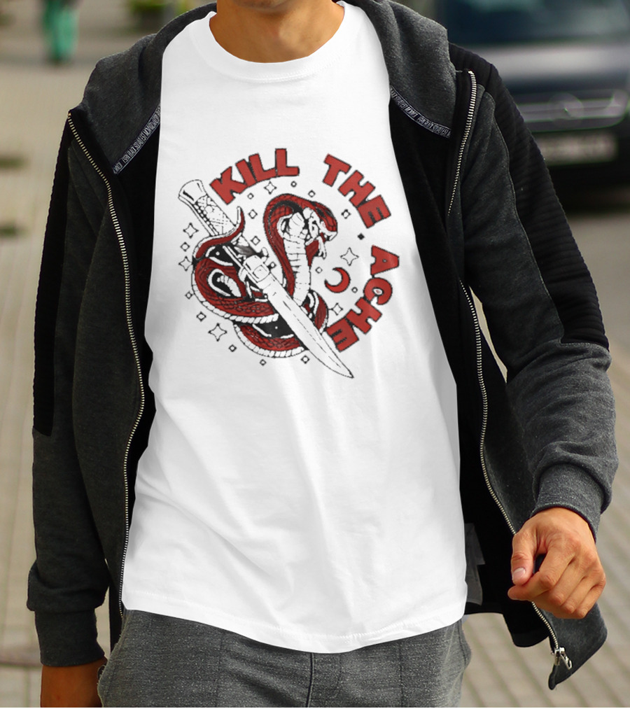 Kill The Ache Snake Knife Crescent Moon Stars T-Shirt