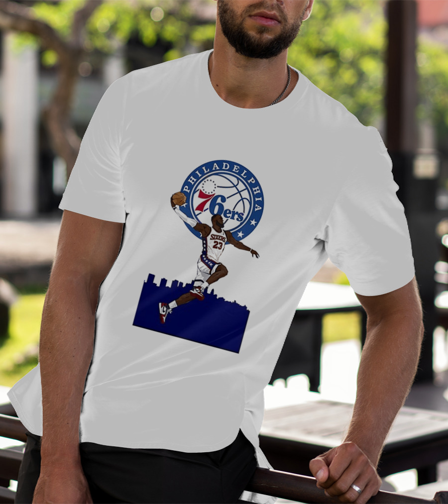 Philadelphia 76ers LeBron James Fly Guy Basketball 6ers T-Shirt