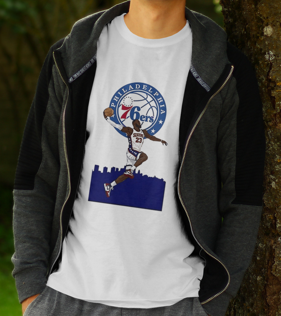 Philadelphia 76ers LeBron James Fly Guy Basketball 6ers T-Shirt