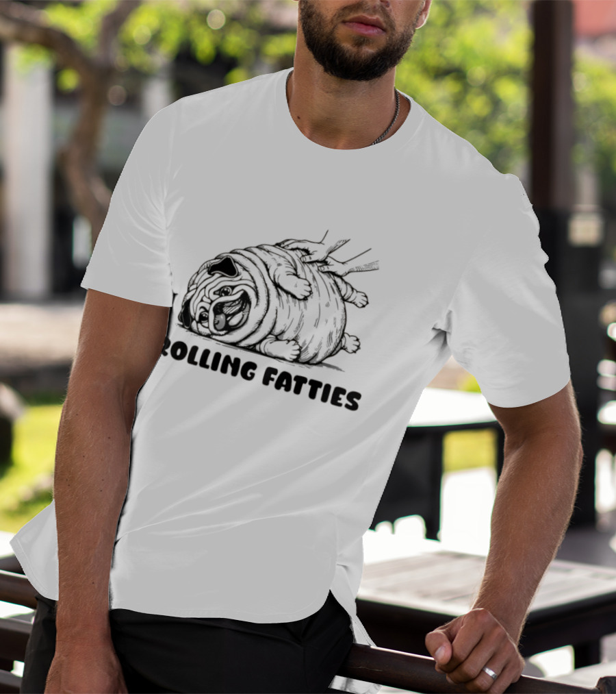Pug Burrito Rolling Fatties Fun T-Shirt