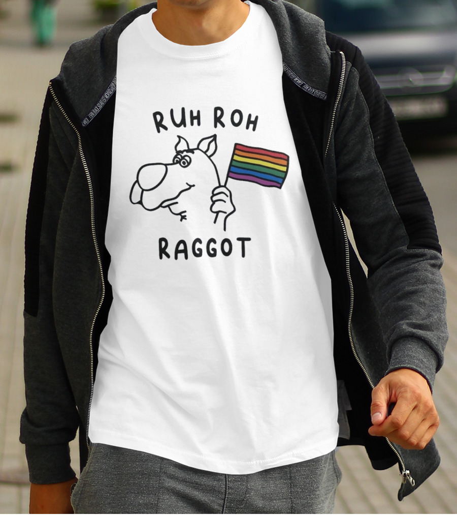 Ruh Roh Raggot Scooby Doo Rainbow Pride Flag T-Shirt